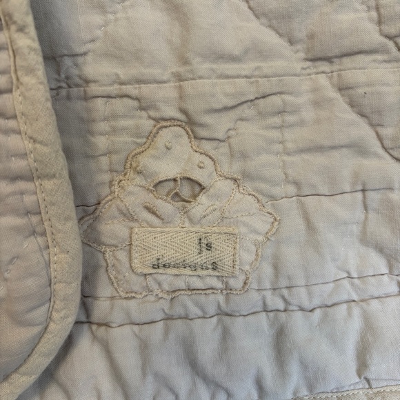 Hand Crafted Quilted Patchwork Jacket in Cream and Burgundy - Picture 12 of 16